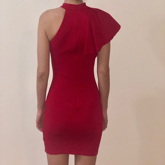 NECESSARY OBJECTS RED ELEGANT DRESS - Picture 1 of 2